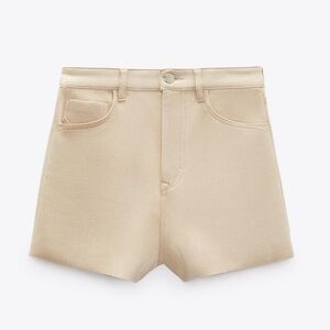 Zara Women's Beige Suede Shorts
